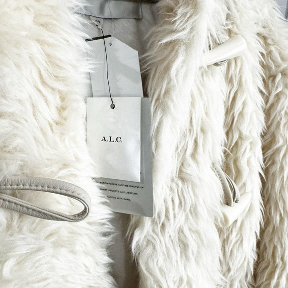 A.L.C. Winston Hooded Faux Fur Toggle Coat size XS NWT - Picture 12 of 14